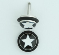 Star black-white half globe fake piercing