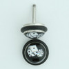 Dice black-white half globe fake piercing