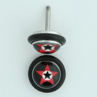 Star / star color half globe fake piercing