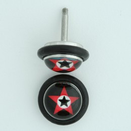 Star / star color half globe fake piercing