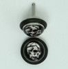 Skull side half globe fake piercing