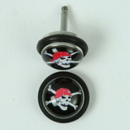Pirate half globe fake piercing