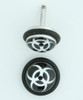 Bio black-white half globe fake piercing