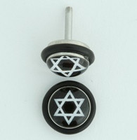 David star half globe fake piercing