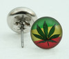 Marijuana rasta circular reference stud