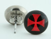 Hero cross black-red circular reference stud