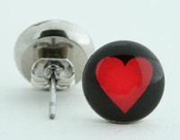 Heart circular reference stud