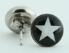 Star black-white circular reference stud