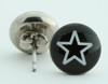 Star empty black-white circular reference stud