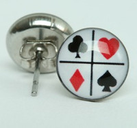 Poker white circular reference stud