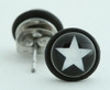 Star black-white circular reference stud