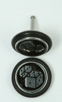 Dice black S&M fake piercing