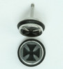 Herocross silver-black S&M fake piercing