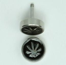 Marijuana black S&M fake piercing