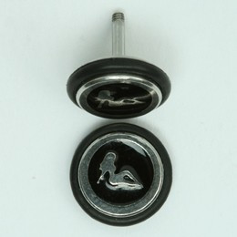 Girl black S&M fake piercing