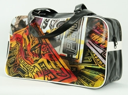 Plate black-white Xlarge bag Bag