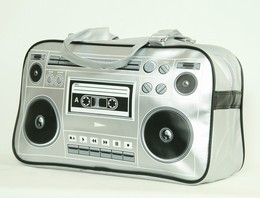 Tape recorder silver Xlarge bag Bag