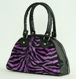 Zebra purple small bowling bag