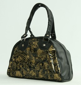 Carper black-gold small bowling bag