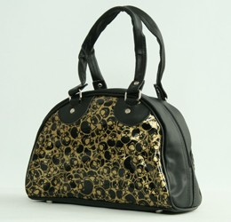 Cemetery black-gold small bowling bag