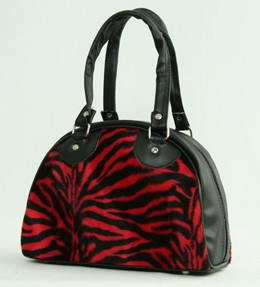 Zebra red small bowling bag