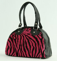 Zebra pink small bowling bag