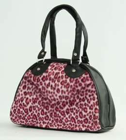 Leopard pink small bowling bag