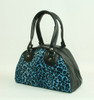Leopard blue small bowling bag