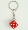 Dice red-white H mix key ring