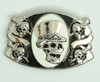 Skull Hhat black-white extra big buckle