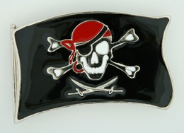 Pirate flag extra big buckle