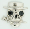 Skull flower diamond extra big buckle 