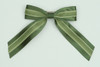 Stripe green mix hair clips piece