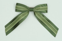 Stripe green mix hair clips piece