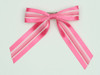 Stripe D pink mix hair clips piece