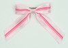 Stripe L pink mix hair clips piece