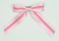 Stripe L pink mix hair clips piece