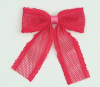 Lace D pink mix hair clips piece