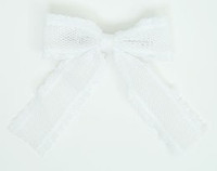 Lace White Mix Hair Clips Piece