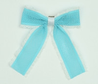 Lace blue-white mix hair clips piece
