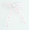 Heart transparent white mix hair clips piece