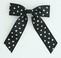 Heart black mix hair clips piece