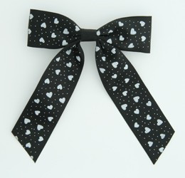 Heart black mix hair clips piece