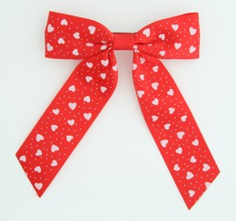 Heart red mix hair clips piece