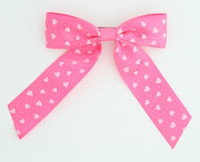 Heart D pink mix hair clips piece