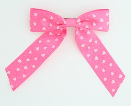 Heart D pink mix hair clips piece
