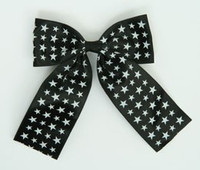Stars black-white wide hair clips piece