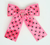 Stars pink-black-white wide hair clips piece
