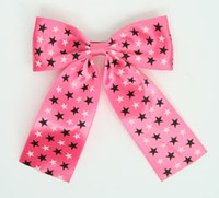 Stars pink-black-white wide hair clips piece