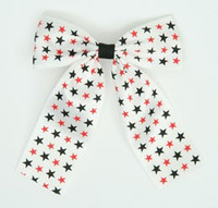 Stars white-black-red wide hair clips piece